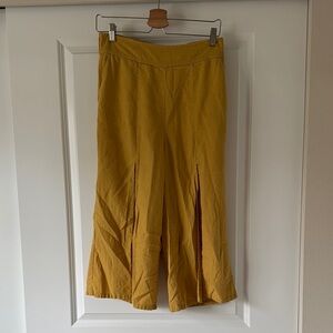 BP Mustard Yellow Slit Ankle Trousers